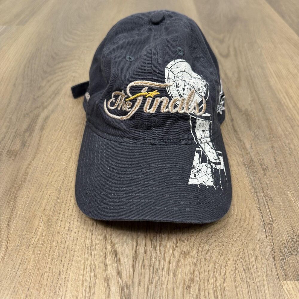 San Antonio Spurs Hat Cap Strap Back One Size Blue NBA Basketball Adidas Finals